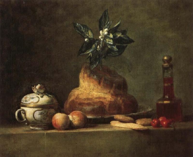 jean-Baptiste-Simeon Chardin The Brioche Sweden oil painting art